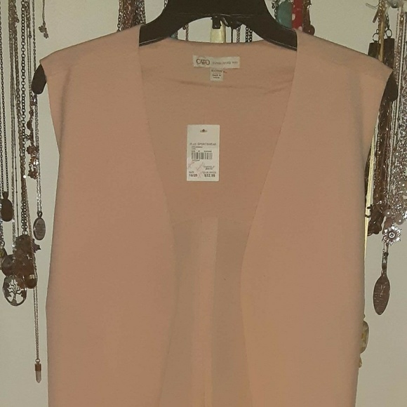 Cato Jackets & Blazers - Womens Sleeveless Duster Cato Jackets & Blazers - Womens Sleeveless Duster